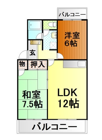 カーサカジマⅡの物件間取画像